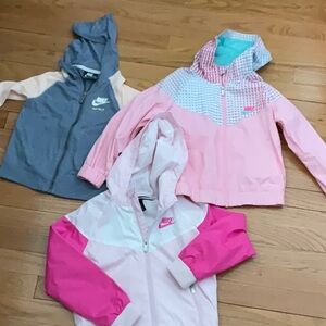 Nike Kids' Hooded Jackets Set - Pink and Gray